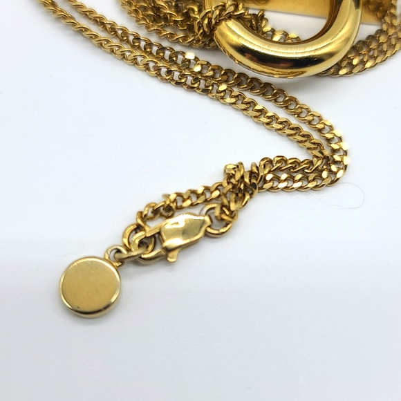 Michael Kors Padlock Pendant in Brown Pebble Leather & Gold Plating 👑 - Picture 10 of 14